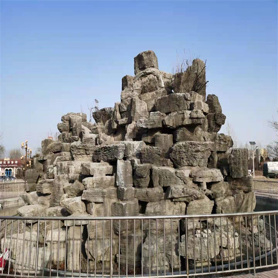 石家庄庭院假山制作 